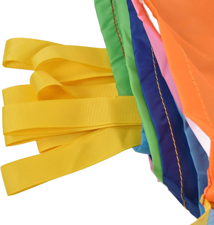 SPYMINNPOO Regenbogen Schwungtuch, 3/3,6/6 Meter Bunt Fallschirm für Kinder Spielzeug, Mehrfarbiges
