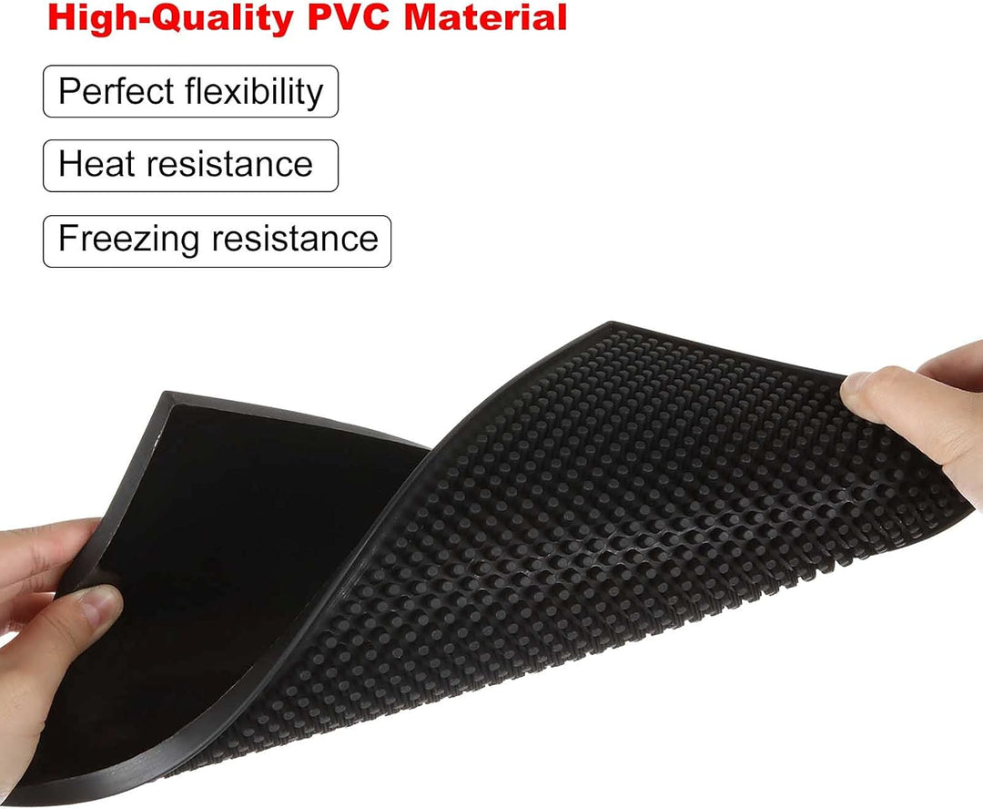 4 Stück 15 x 30cm Bar Matte, Schwarz Gummi Abtropfmatte, Bar Service Matte Barmatte rutschfest für B