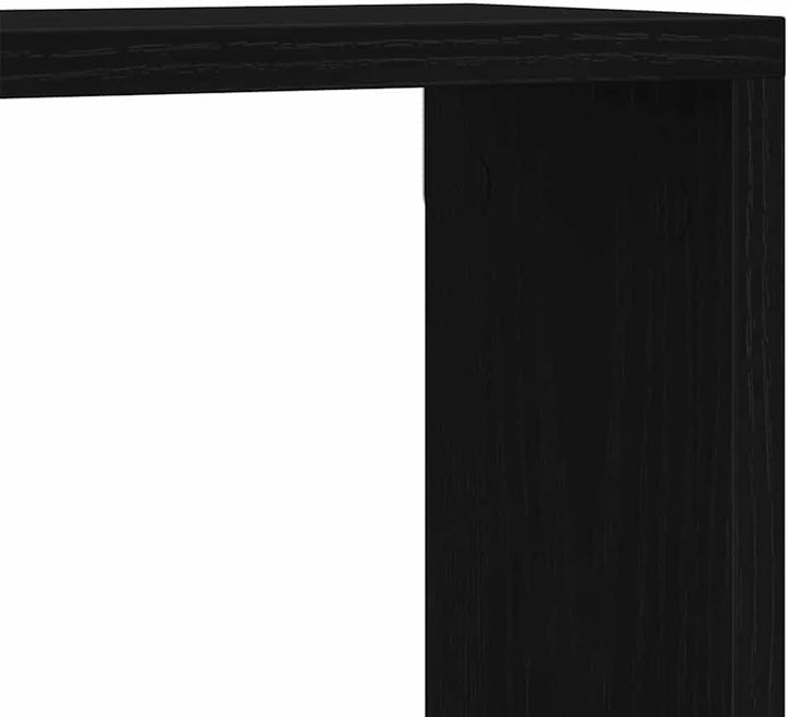 vidaXL Wandregal Schwarz Eichen-Optik 78 x 15 x 93 cm Holzwerkstoff, Wohnzimmer, moderner rechteckig
