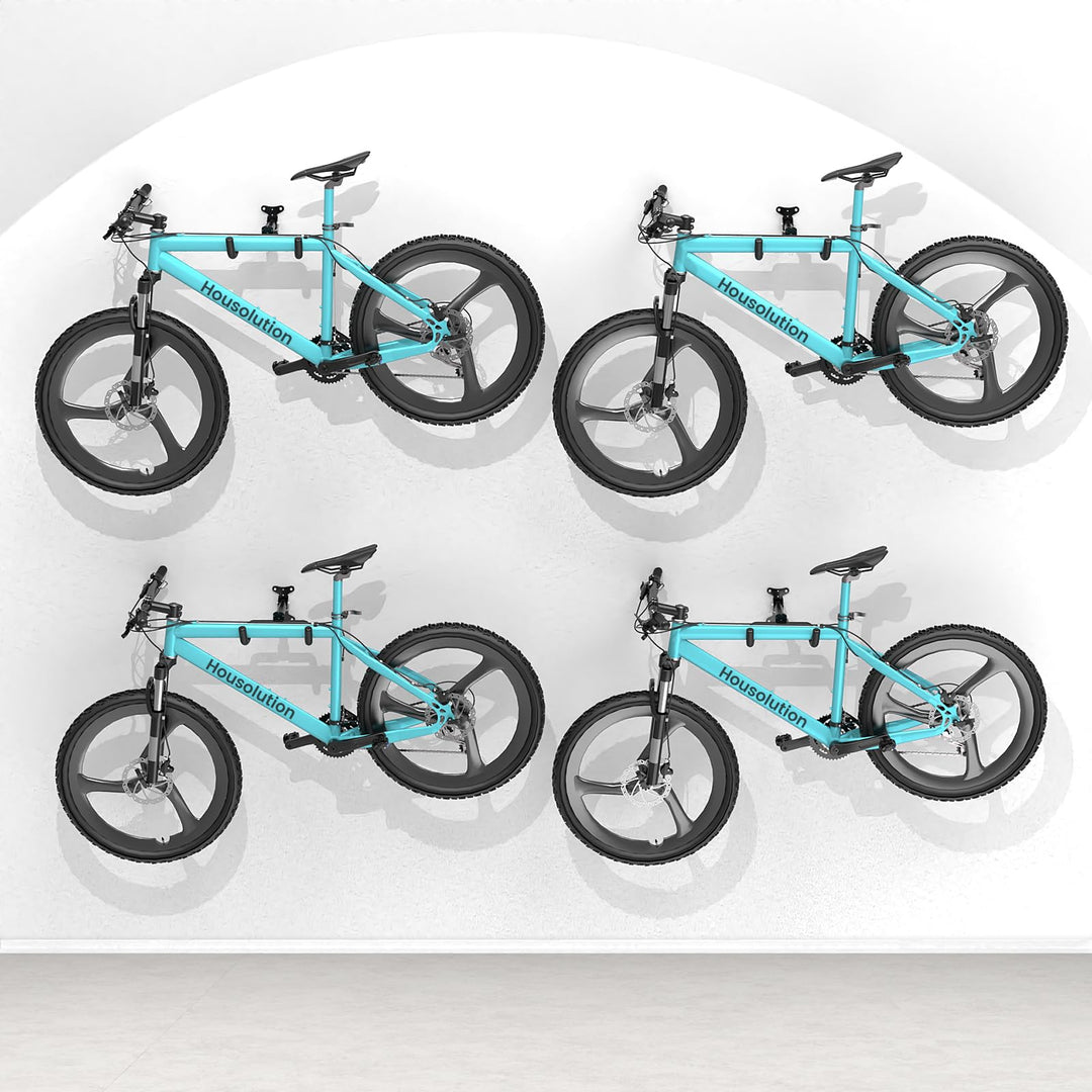 Housolution Fahrrad-Wandhalterung - EVA-Schaumstoff gepolstert, aus Carbonstahl, robust & verstellba