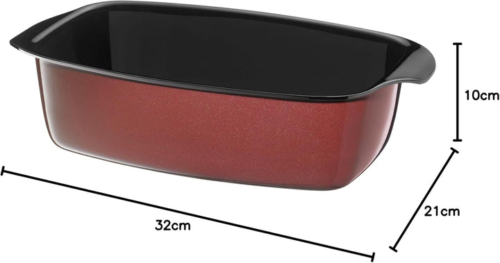 WMF Fusiontec Bräter, rechteckige Form, 32 x 21 cm, perfektes Braten, homogene Kochergebnisse, kratz