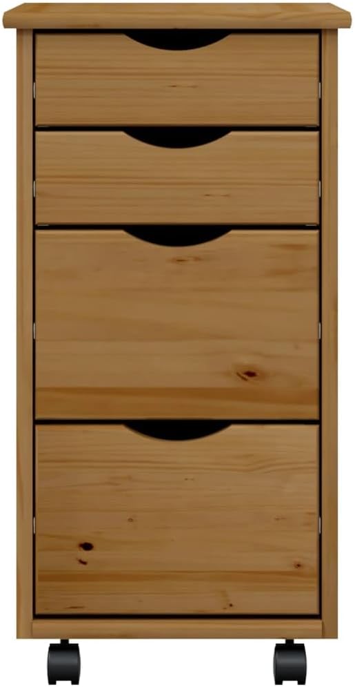 Mobiler Aktenschrank Beistellschrank mit Rollen Lagerschrank mit Schubladen für Wohnzimmer Schlafzim