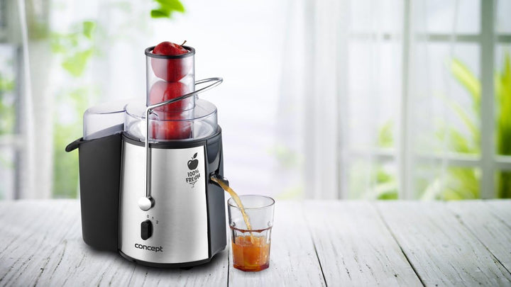 CONCEPT Hausgeräte LO7026 Entsafter Fresh mit XXL einfüllöffnung, 7,2 cm und zwei schaltstufen, 16 8