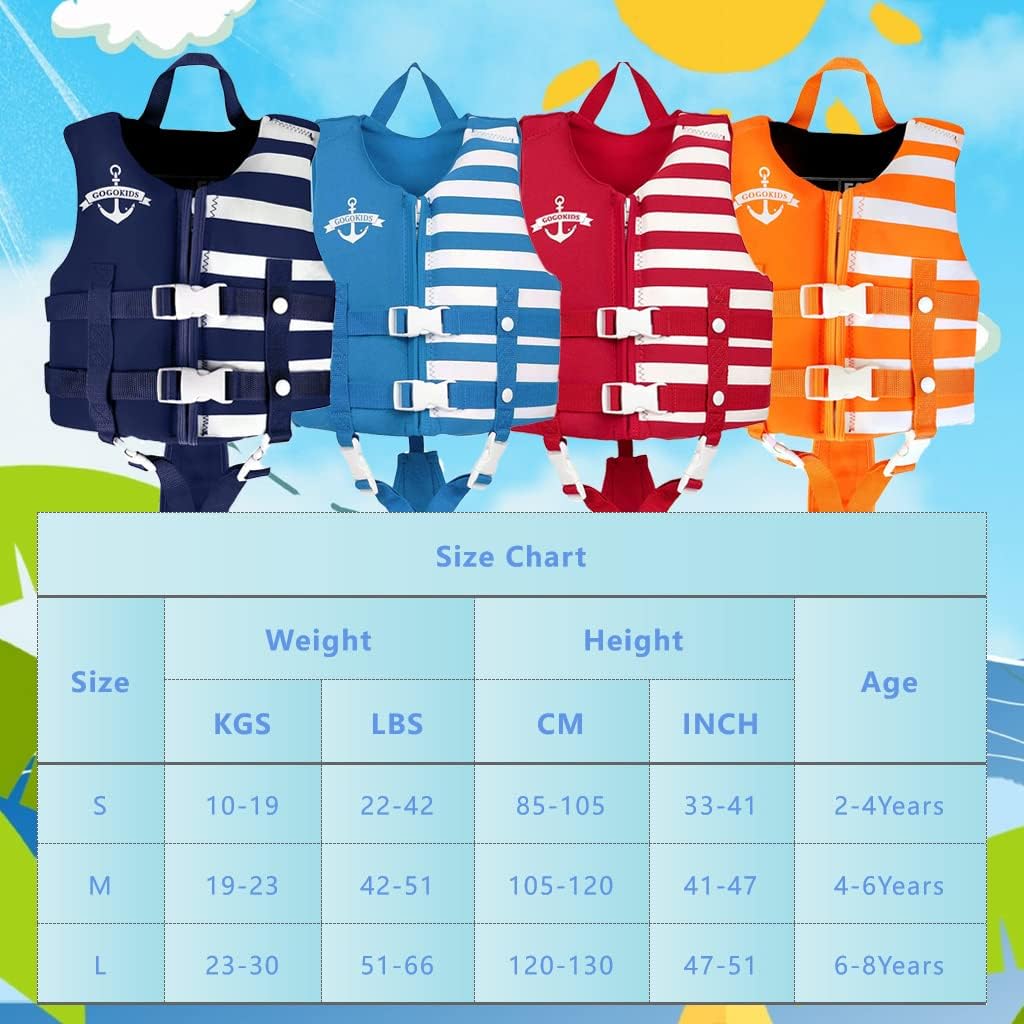 Kinder Schwimmweste Neopren Weste Schwimmjacke Kleinkinder Jungen Mädchen Bademode Schwimmen Jacke S
