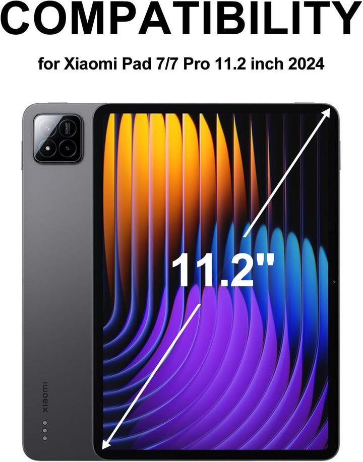 Tastatur Hülle für Xiaomi Pad 7/7 Pro 11.2 Zoll 2024, Deutsches QWERTZ, Magnetisch Abnehmbarer Deuts