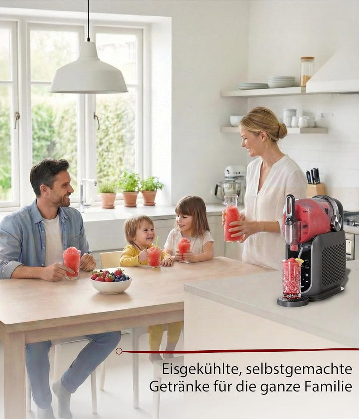 Cloer 9960 Slush Eis Maschine für bis zu 2,5 Liter, 6 Einstellungen, Slush Ice, Frozen Cocktail, Mil