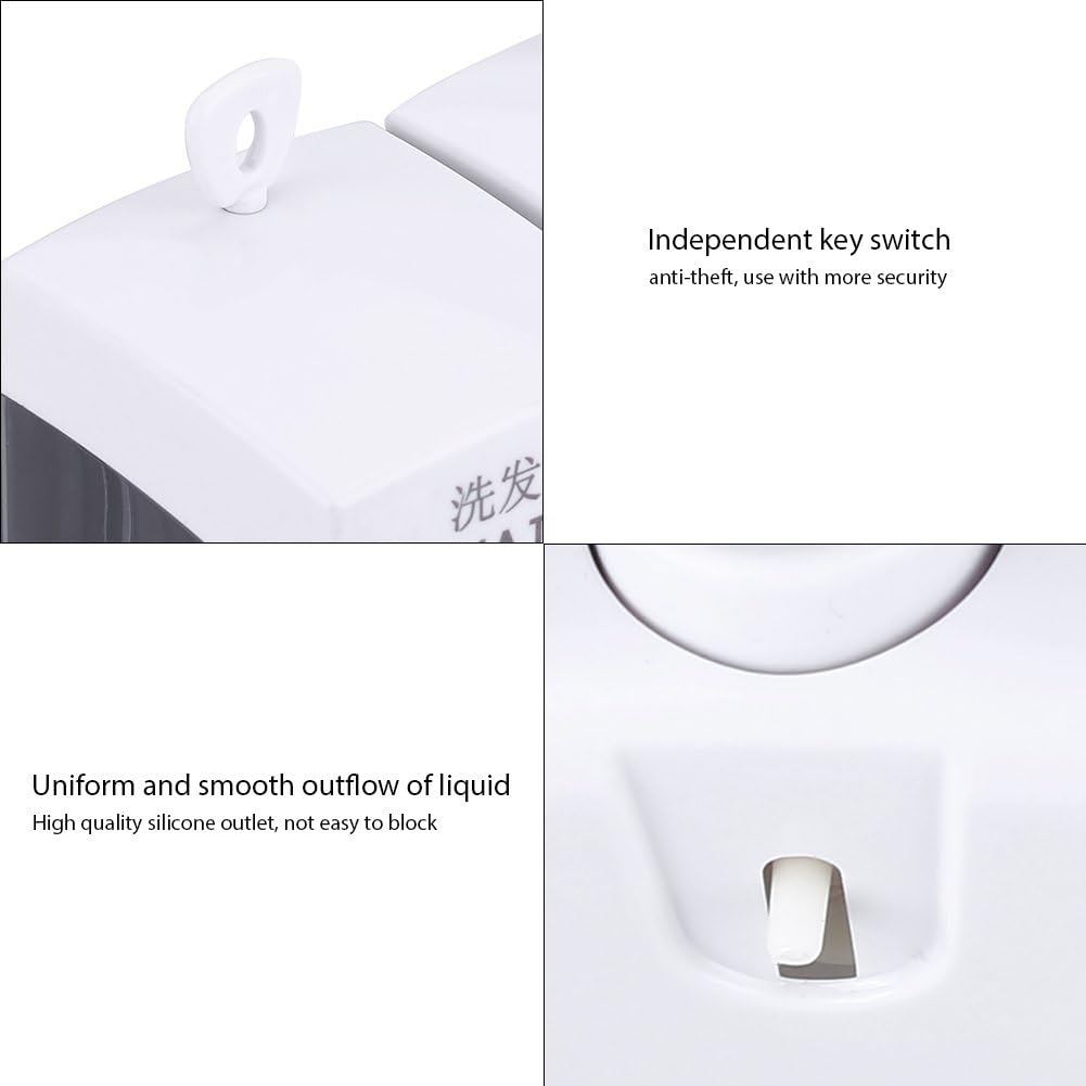 Fdit 2 Kammer Seife und Dusche Dispenser2 X 350 ml Bad Wand montiert Seife Shampoo Desinfektionsmitt