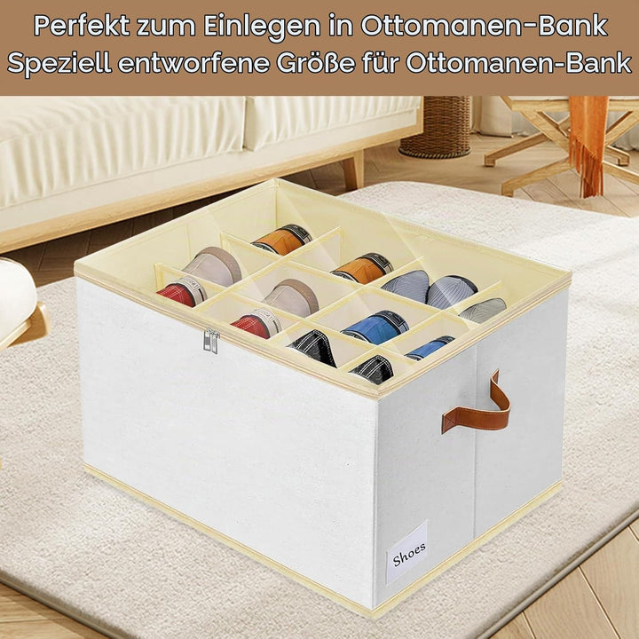 Schuhorganizer Schuhschrank - 24-Zellen Schuhboxen Stapelbar Schuhregal Platzsparend für Schrank - 2