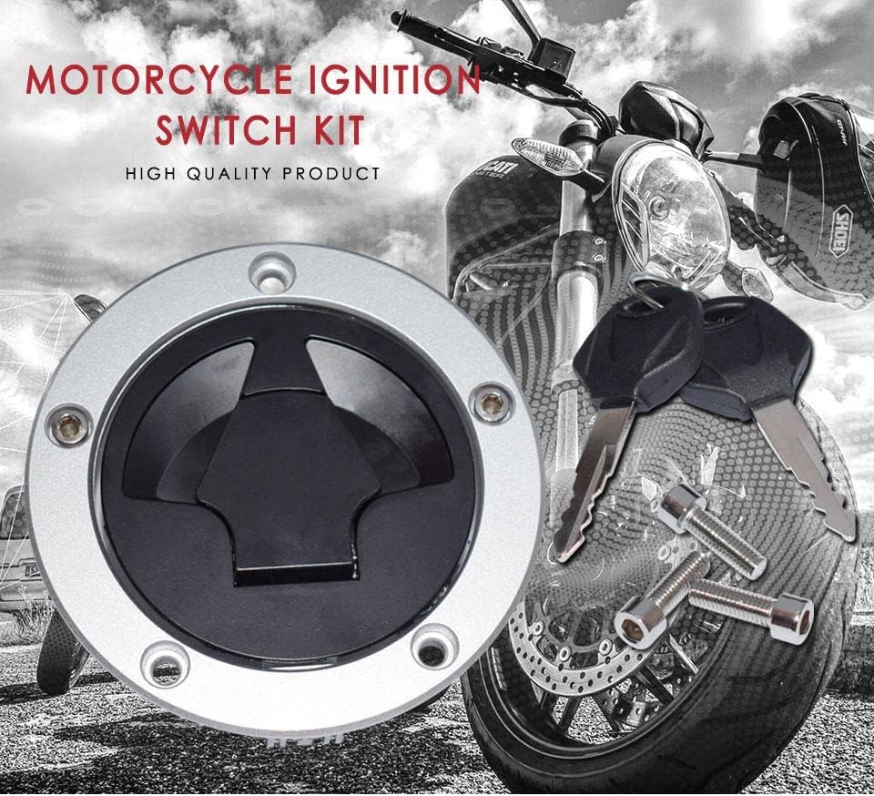 Motorrad Tankdeckel Gas, Motorrad-Tankdeckelschloss mit Passform für Kawasaki Ninja ZX-6R / ZX-10R /