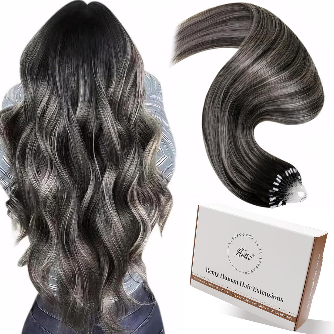 Hetto Microring Extensions Echthaar Balayage Microring Echthaar Extensions Remy Micro Ring Haarverla