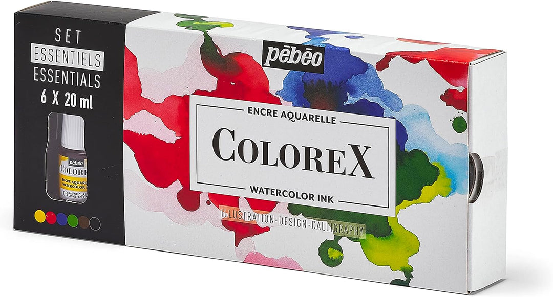 Pebeo Colorex Box, 6 x 20 ml Flaschen – Manga-Zeichen- und Illustrationsset Pebeo Colorex – Essentie