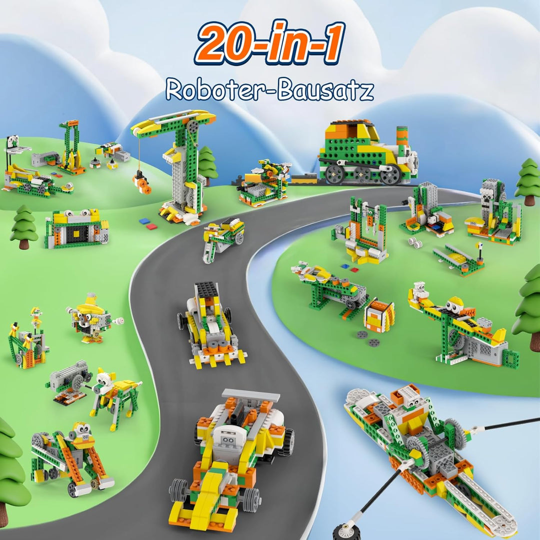 Robot Q, 20-in-1 Programmierbarer Spielzeug für Kinder, STEM Spielzeug zum Programmieren und Lernen