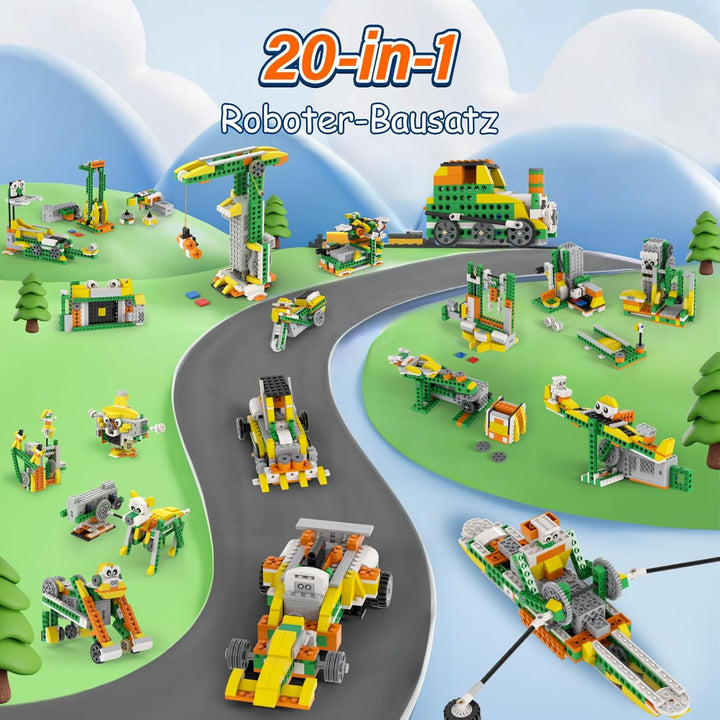 Robot Q, 20-in-1 Programmierbarer Spielzeug für Kinder, STEM Spielzeug zum Programmieren und Lernen