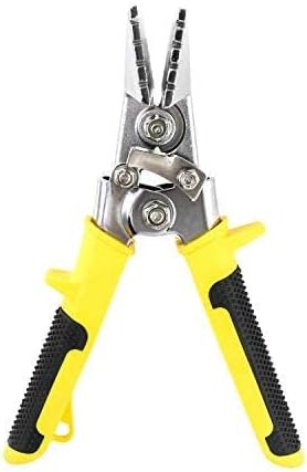 QWORK® 15cm Blechbiegezange mit Komfortgriff,Falzzange,gerades Metall Biegezangenwerkzeug, 15cm
