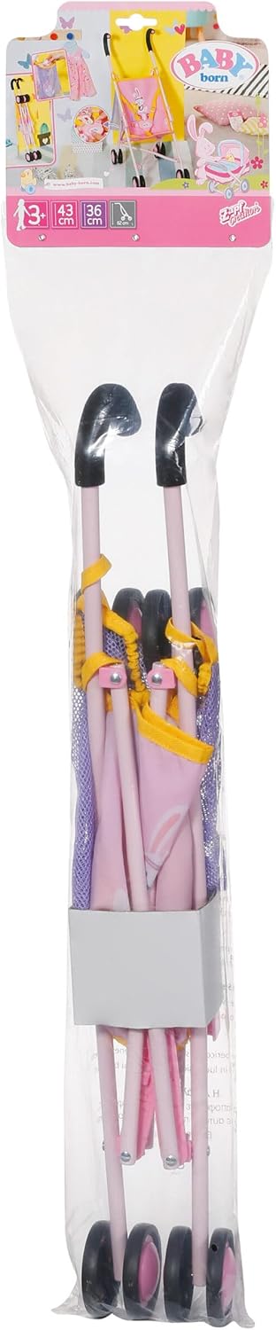 Zapf Creation 828663 BABY born Stroller with Bag Puppenwagen mit Tasche, einfach und schnell zusamme