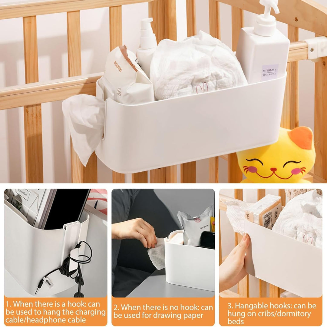 2 Stück Bett Organizer Zum Einhängen, Hängebett Organizer Aufbewahrungskorb, Nachttisch Bett Bettabl