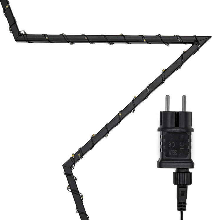 LED Metall Gartenstecker Stern - 60 cm - Weihnachtsstern mit 150 LED beleuchtet - Advent Winter Gart