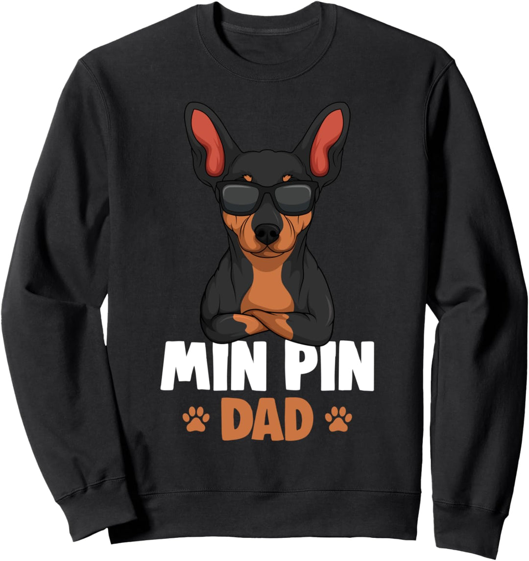 Zwergpinscher Miniature Pinscher Hunde Papa Sweatshirt