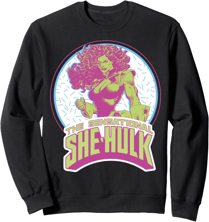 Marvel The Sensational She-Hulk Retro Circle Portrait Sweatshirt