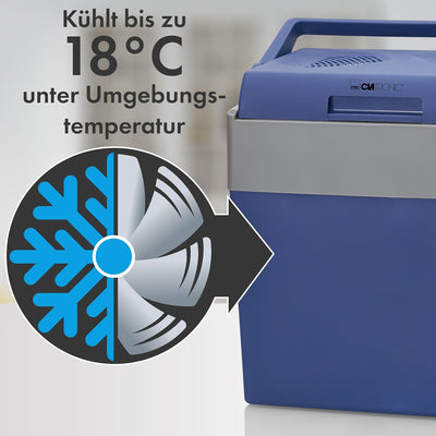 Clatronic® Kühlbox | elektrische Kühlbox für Auto und Camping | Kühlbox mit 28L Fassungsvermögen | K