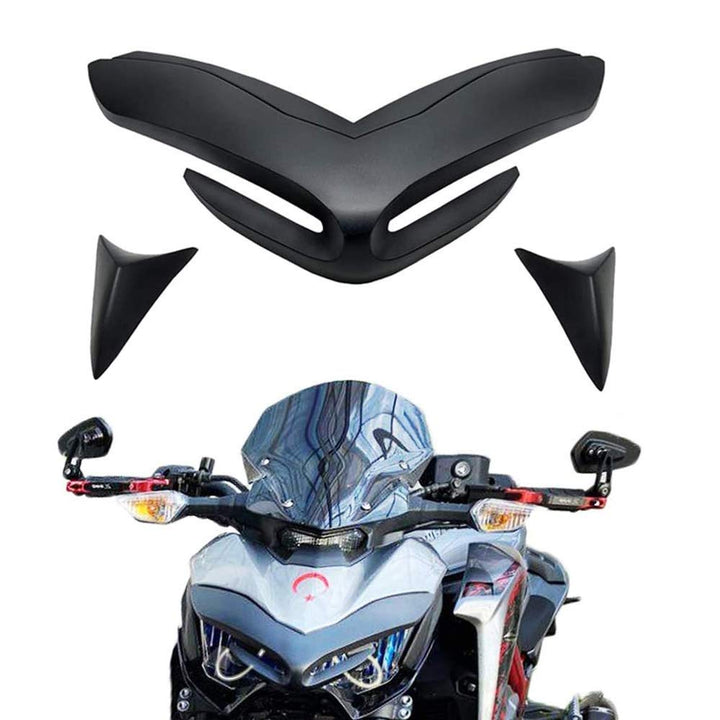 PSLER® Motorrad Frontverkleidung Nasenabdeckung für Kawasaki Z900 2017-2019 (Schwarz), Schwarz