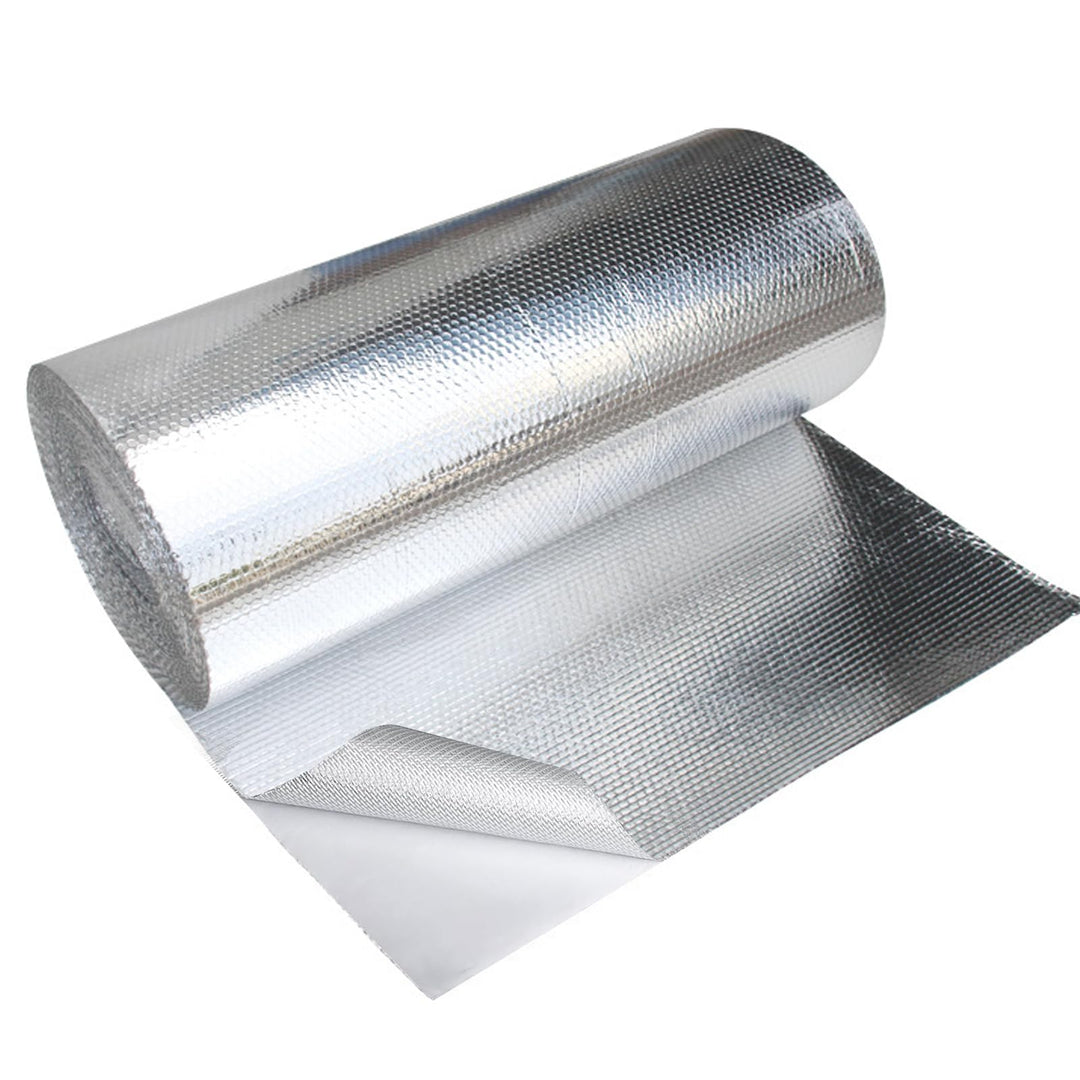 Hitzeschutzfolie Selbstklebend 30x100cm,Aluminium Hitzeschutzmatte bis 1000°C, Isolierfolie Dämmfoli
