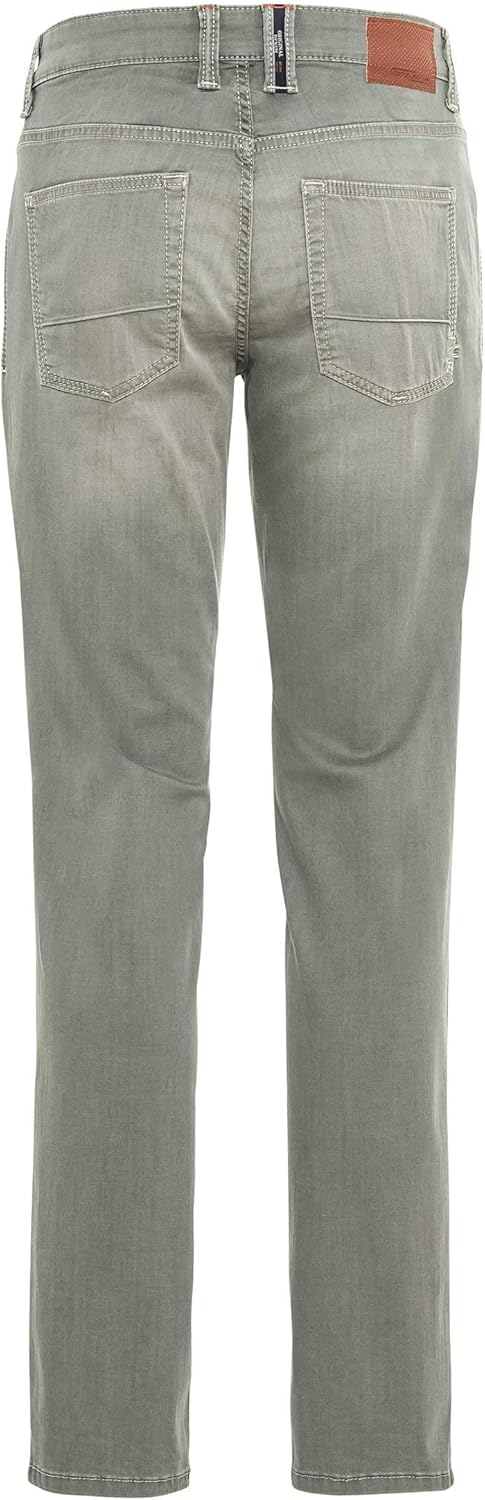 camel active Herren Camel Active 5-pocket Houston Straight Jeans 33W / 30L Grün (Olive 32), 33W / 30