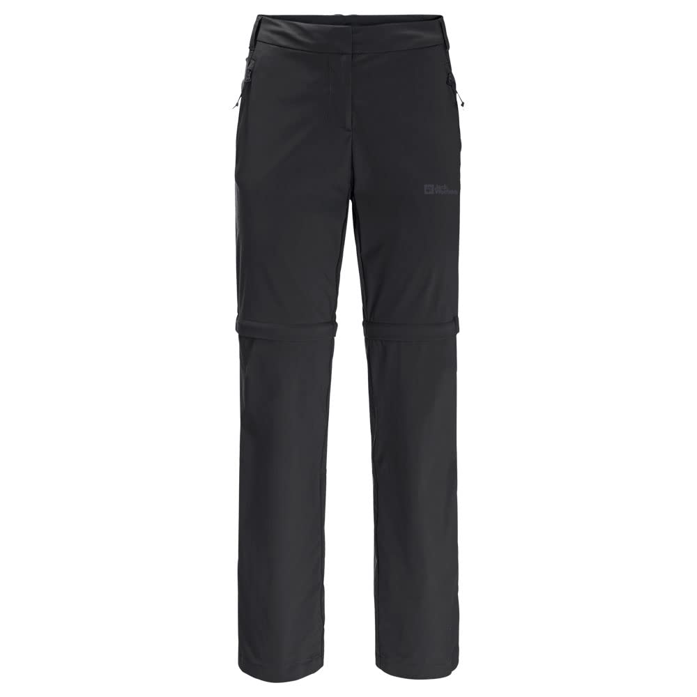Jack Wolfskin Damen Glastal Zip Off Pants W Wanderhose 42 Schwarz, 42 Schwarz