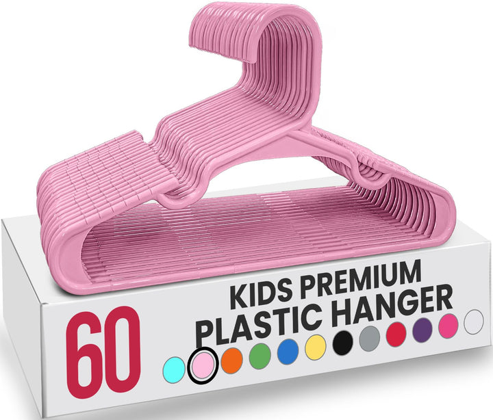 Utopia Home Packung mit 60 Kinderkleiderbügeln - 11,5“ Baby- und Kinderkleiderbügel aus Kunststoff f