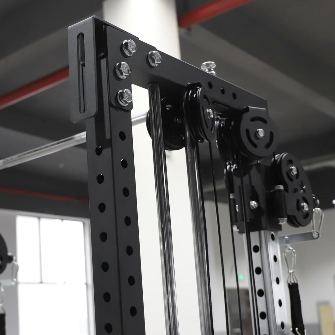 Train Hard® Bodenmontage Latzugturm, Kabelzuganlage, Seilzugstation zur Brandneues Modell 2024 A:1F0