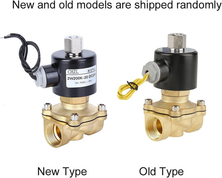 3/4" DC 12V Messing Magnetventil Stromlos Offenes Elektrisches Magnetventil aus Messing für Wasser-L