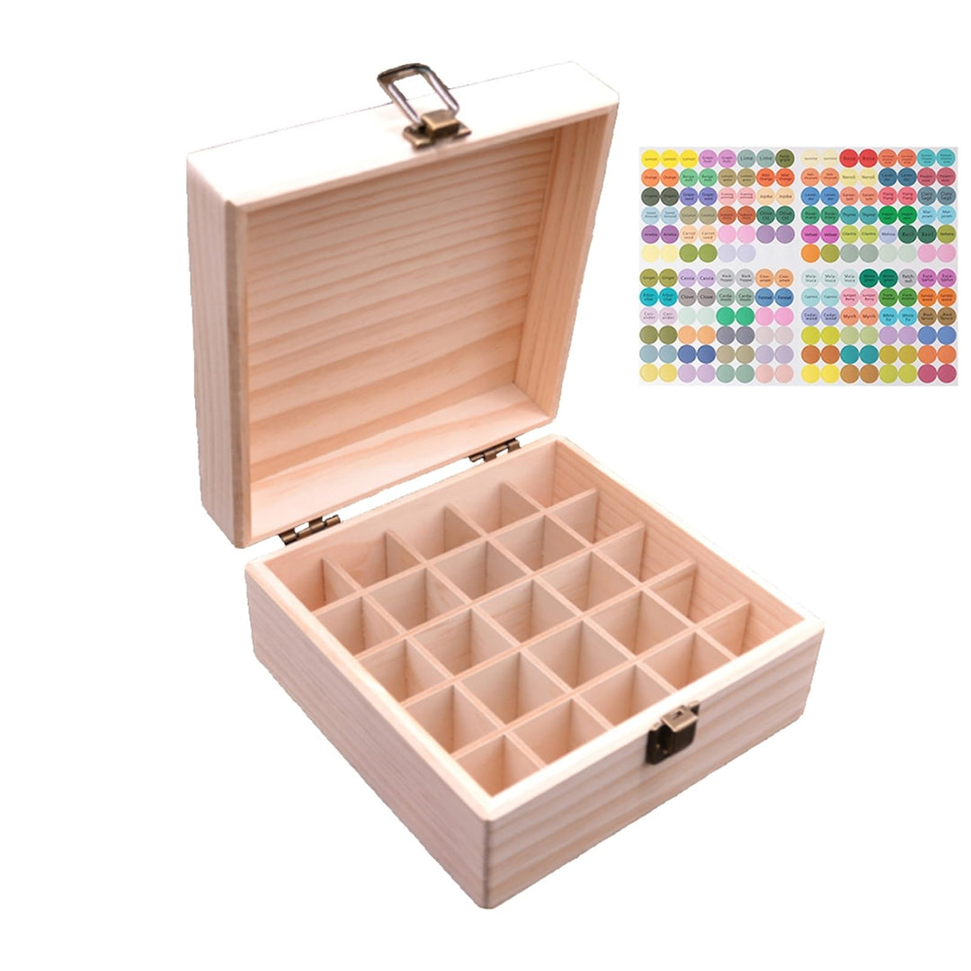 RoseFlower Holz Ätherisches Öl Organisator Behälter Duftöle Display Ständer, 25 Löcher Aufbewahrungs