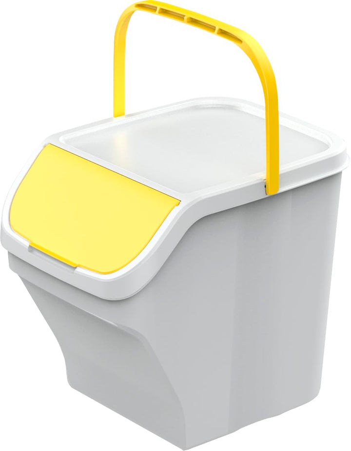Gardissimo Sort 3 x 25 Liter Mülleimer - Küche Stapelbox mit 3 Fächern - Mülltonnenbox 3er - Abfalle