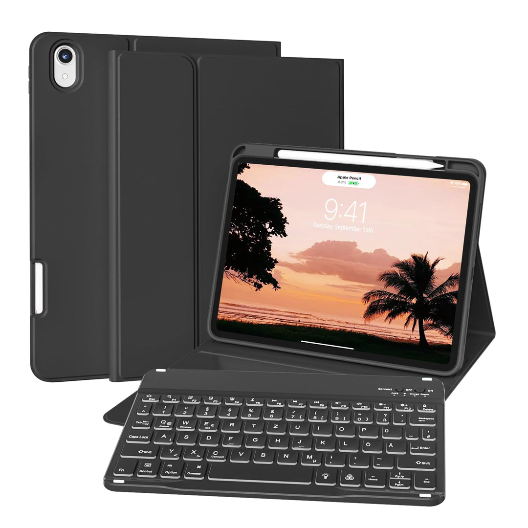 Tastatur Hülle für iPad Air 11 Zoll M4/M3/M2 (2026/2025/2024), iPad Air 5./4. Generation 2022/2020 1