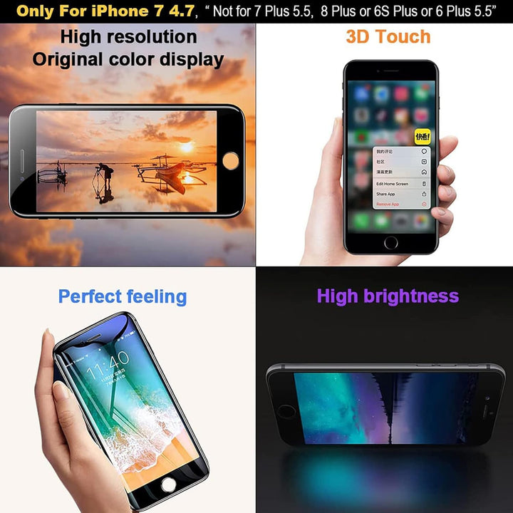 EFaith für iPhone 7 Display LCD 4,7 Zoll Ersatz Bildschirm Volle HD Touchscreen-Digitizer Rahmen, Er