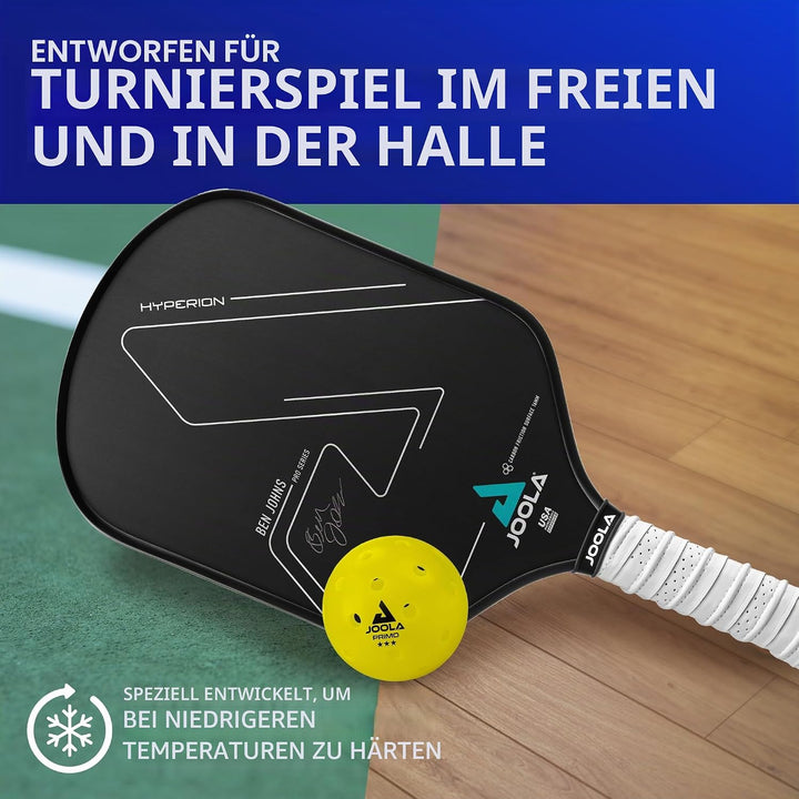 JOOLA Pickleball Primo 3Sterne hochwertige Outdoor und Indoor Spiel-Bälle mit USAPA Zertifizierung,