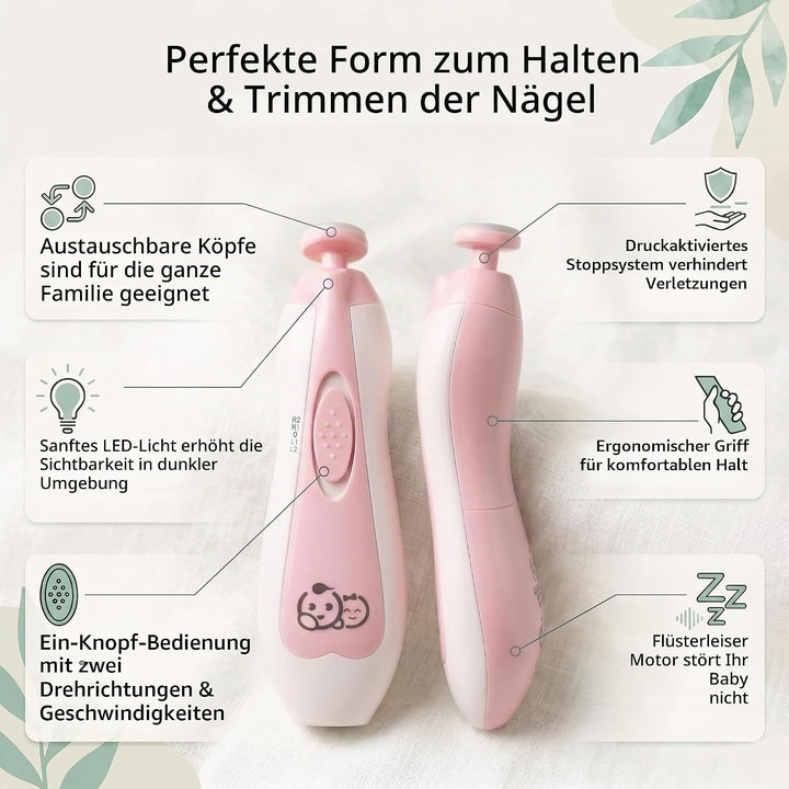 Royal Angels Baby-Nagelfeile 21 in 1, mit zusätzlichen 13 Ersatzwerkzeugen, Baby-Nagel, Baby-Nagelsc