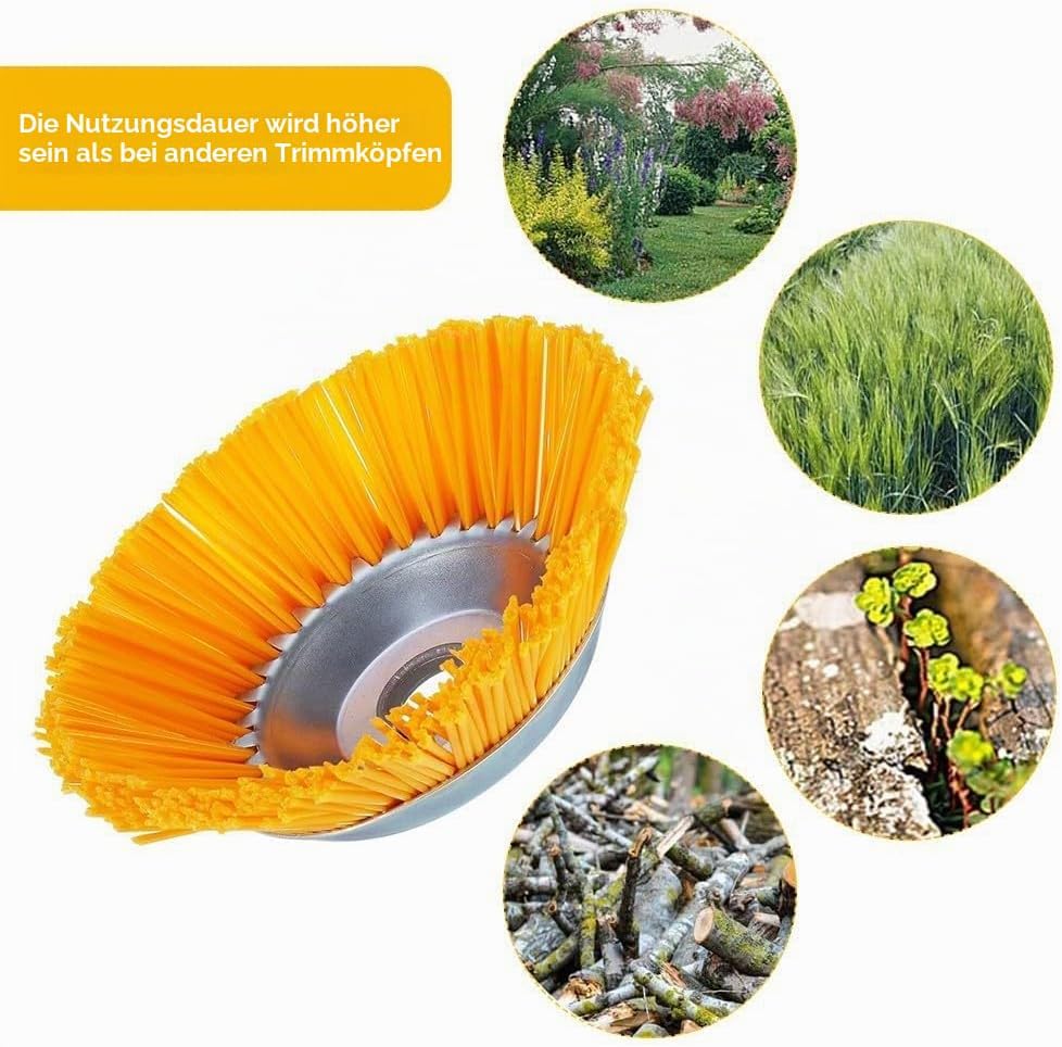 Nylon unkrautbürste für freischneider, 2 Stücke Kegelbürste 200 mm & 152 mm x 25,4 mm, Schonende Wil