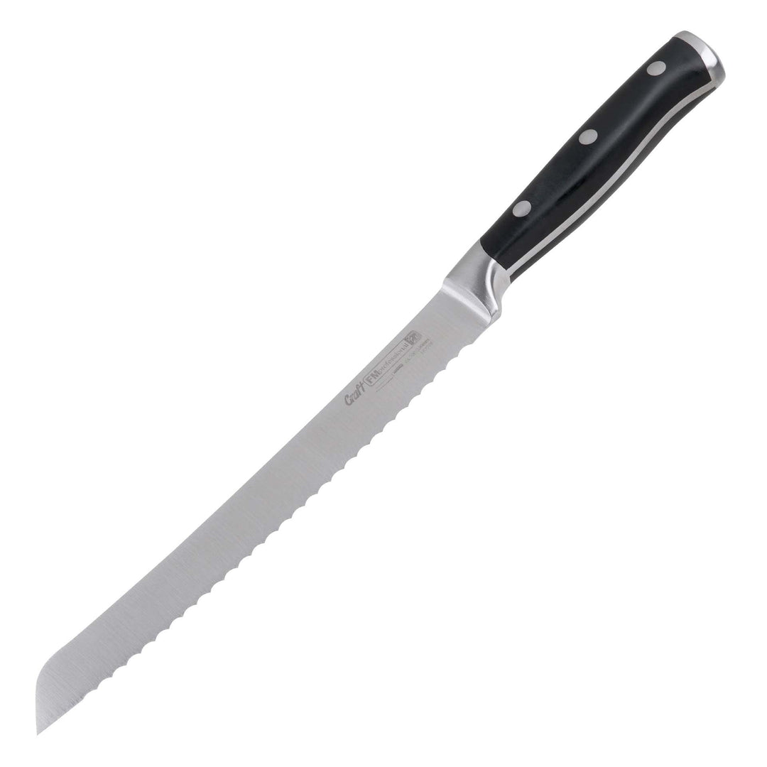 FMprofessional Brotmesser BBQ, Messer mit Klinge aus Edelstahl und Wellenschliff, hochwertiges Küche