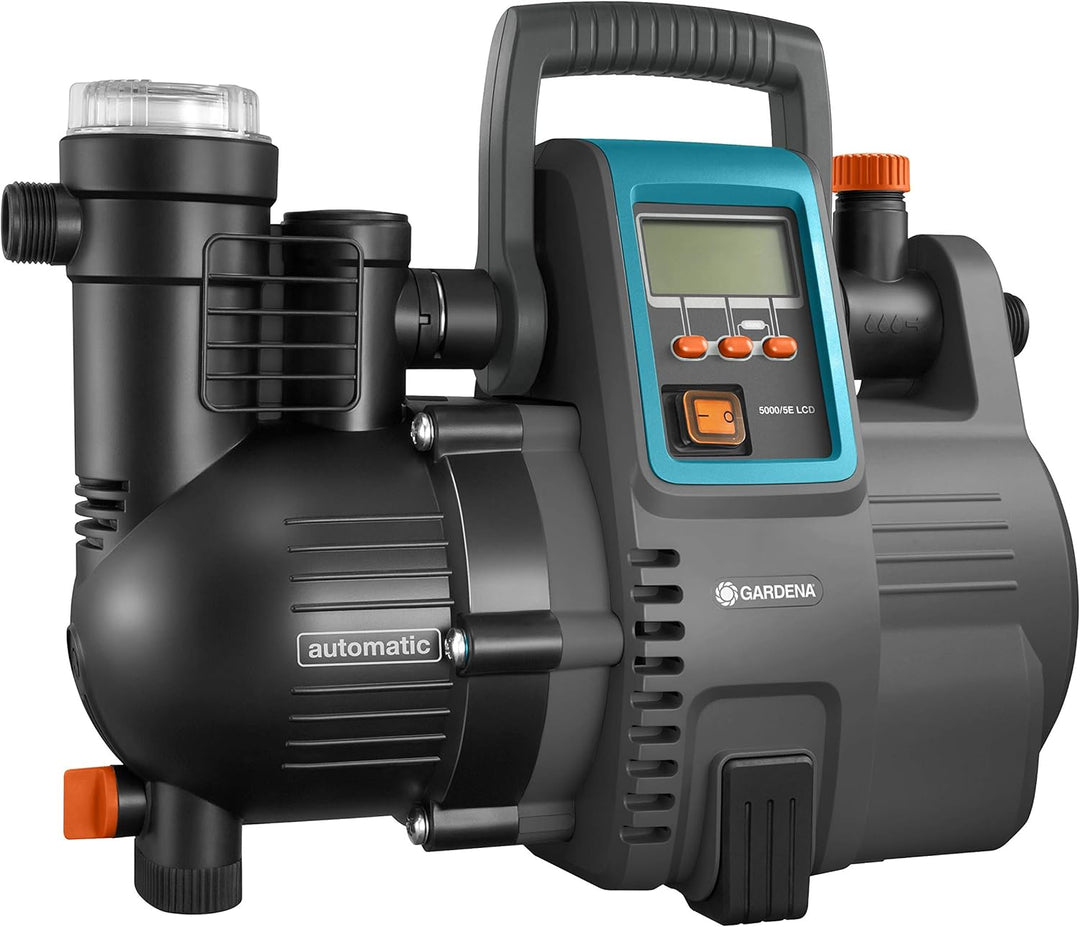 Gardena Comfort Hauswasserautomat 5000/5E LCD & 01729-20 Gartenarbeit, Grau, 20 x 20 x 30 cm Klassis