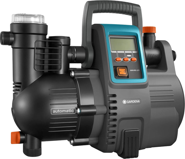 Gardena Comfort Hauswasserautomat 5000/5E LCD & 01729-20 Gartenarbeit, Grau, 20 x 20 x 30 cm Klassis