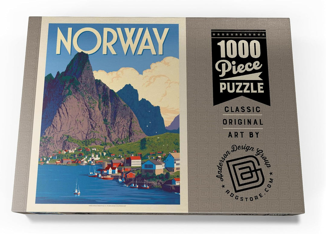 Norwegen: Das Land der Fjorde, Vintage Poster - Premium 1000 Teile Puzzle - MyPuzzle Sonderkollektio