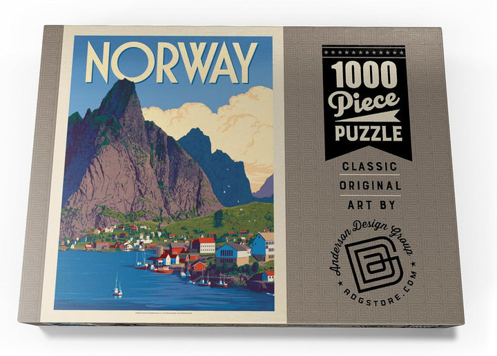 Norwegen: Das Land der Fjorde, Vintage Poster - Premium 1000 Teile Puzzle - MyPuzzle Sonderkollektio
