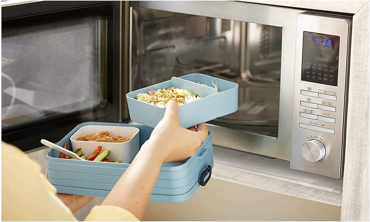 Mepal Brotdose Midi - Bento Box für 2 Sandwiches oder 4 Brotscheiben - Lunchbox für kleine Snacks &