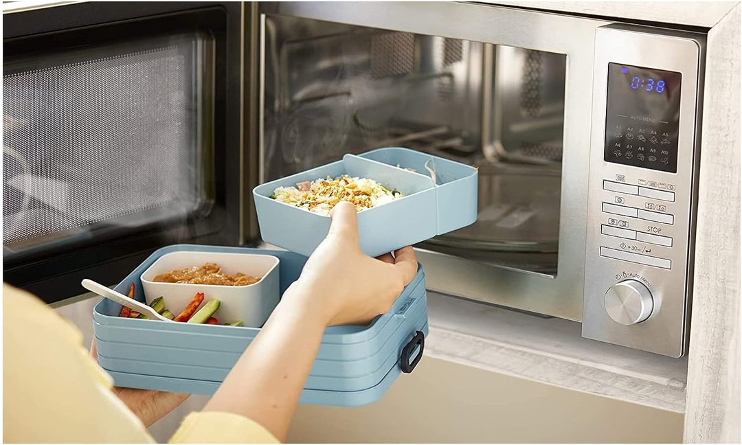 Mepal 2-tlg Bento-Lunchboxen Set Klein/Gross Take A – Brotdose mit Fächern, geeignet für bis zu 4 BZ