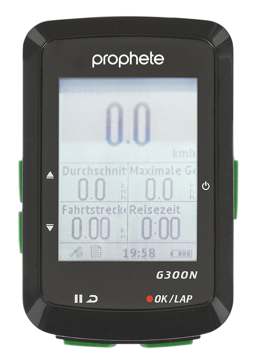 PROPHETE Fahrradcomputer GPS-Navigation, 14 Funktionen, Fahrradnavi, Wasserdicht IPX6, Beleuchtetes