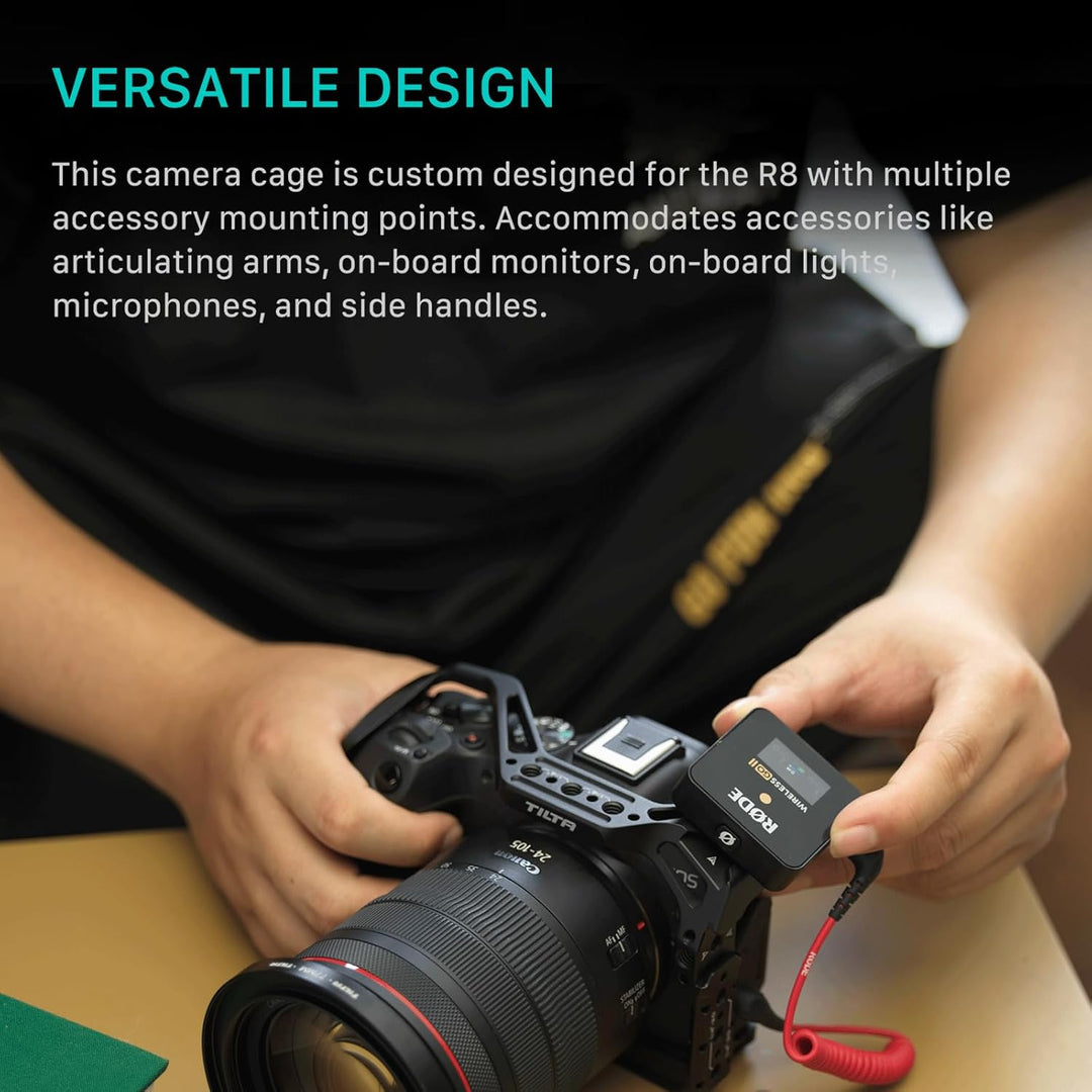Tilta R8 Cage Full Camera Cage Compatible with Canon R8 with EF-R Mount Adapter Support,Micro HDMI a