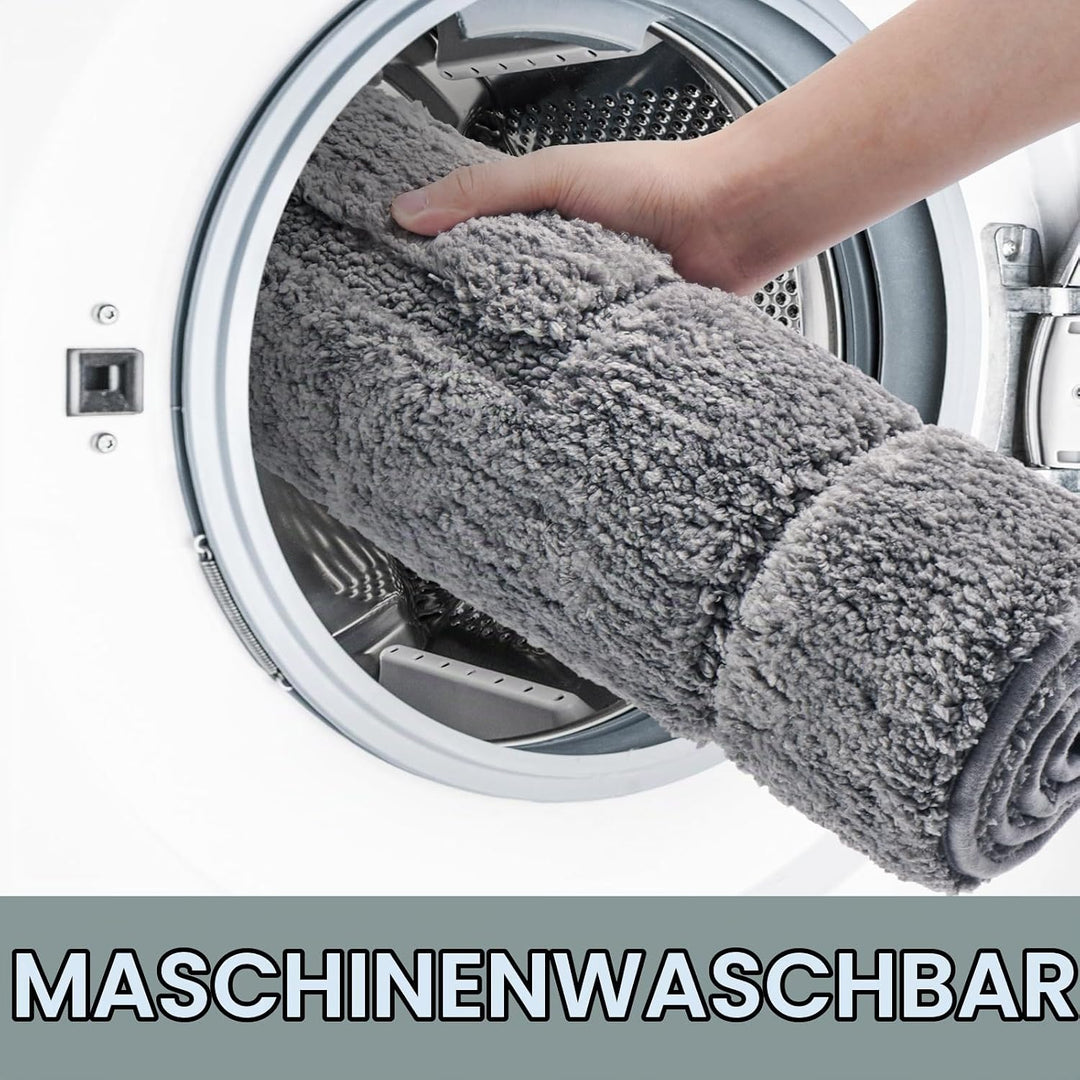 Badezimmerteppich, Badematte rutschfest Waschbar, Weiche Badteppich Wasserabsorbierend Mikrofaser Ba