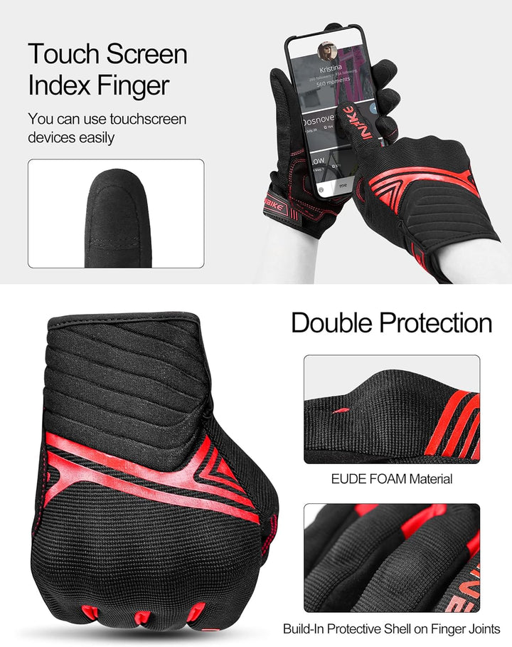 INBIKE Motorrad Handschuhe Motocross Sommer EUDE Foam Schutz Atmungsaktiv Touchscreen Motorradhandsc