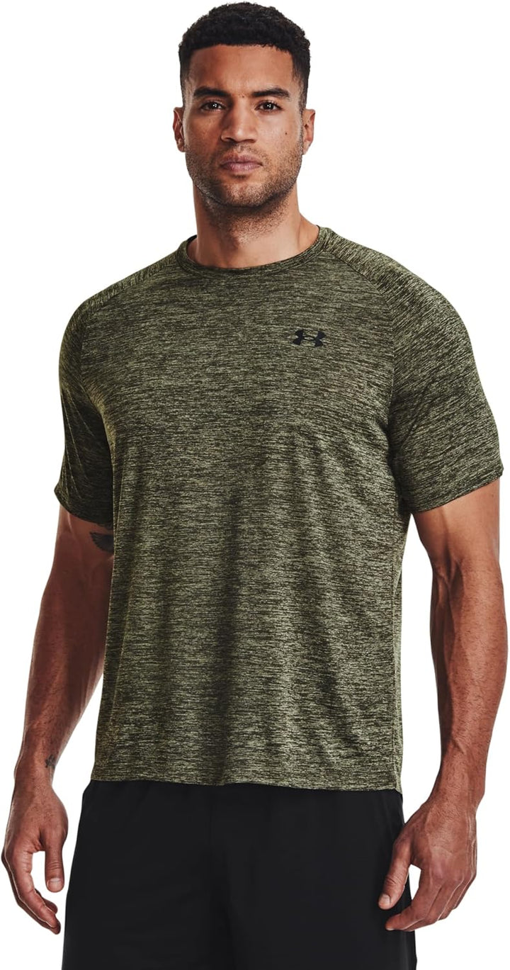 Under Armour Herren Fitness T-Shirt und Tank Tech Sportstyle Logo 3XL (390) Marine Od Grün/Schwarz,